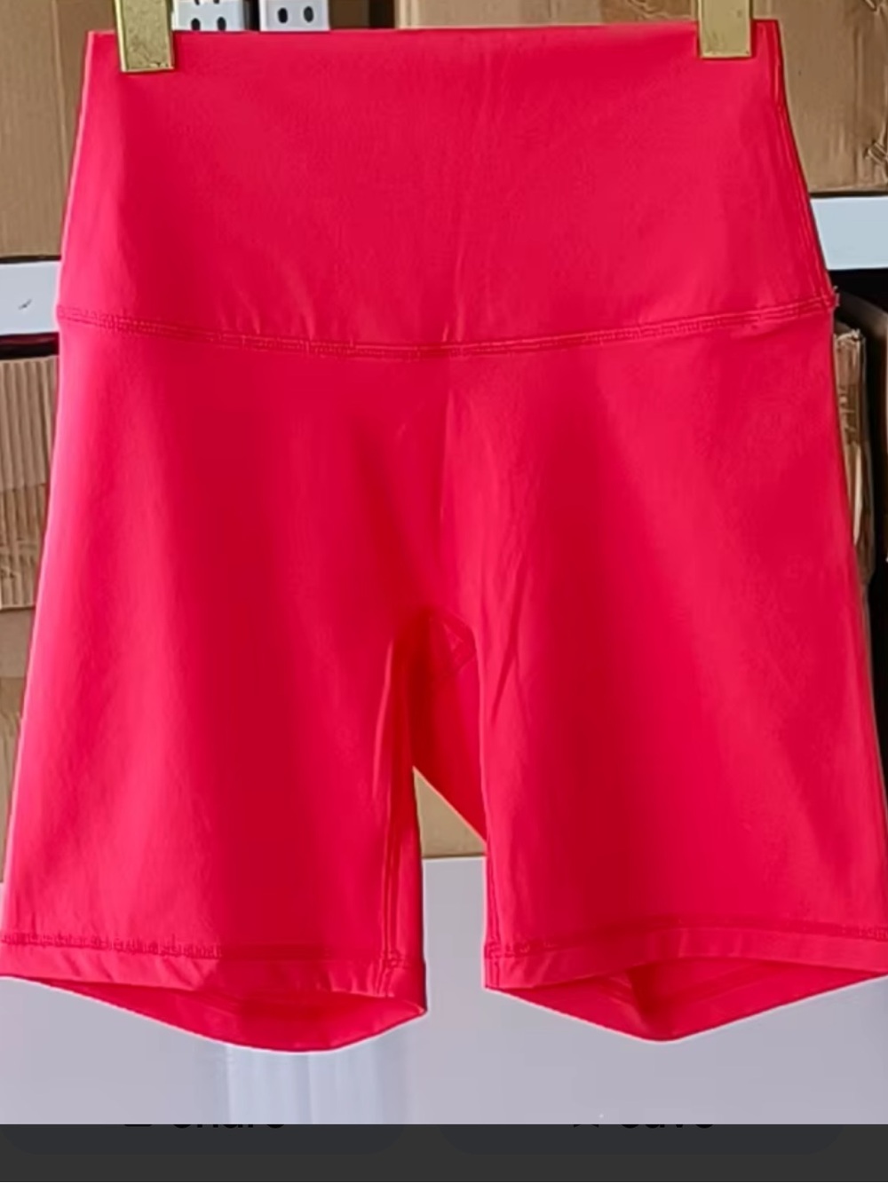 Augiris Bright Pink High-Waist Athletic Bike Shorts size medium nwt